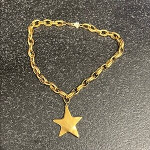 Free People Gold Star Charm Necklace